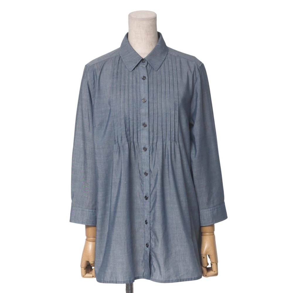 BURBERRY バーバリー ブラウス サイズ40 ブザム シャツ 七分袖 ロゴ ブランド古着【中古】20250501/RA4450