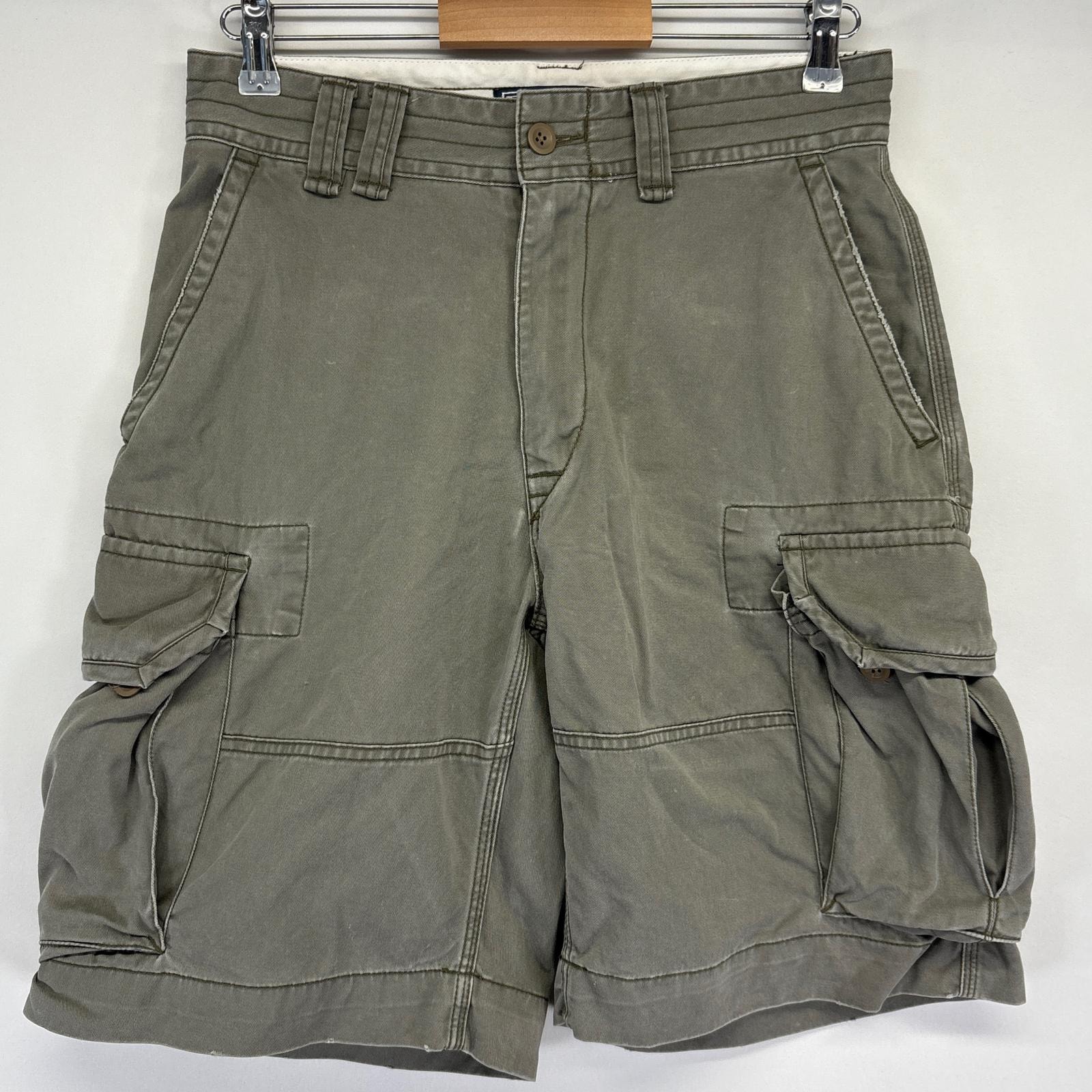 古着 ポロバイラルフローレン Polo by Ralph Lauren ショートパンツ ポロチノ カーゴ ハーフ 半ズボン 短パン w30  グレー系 メンズ