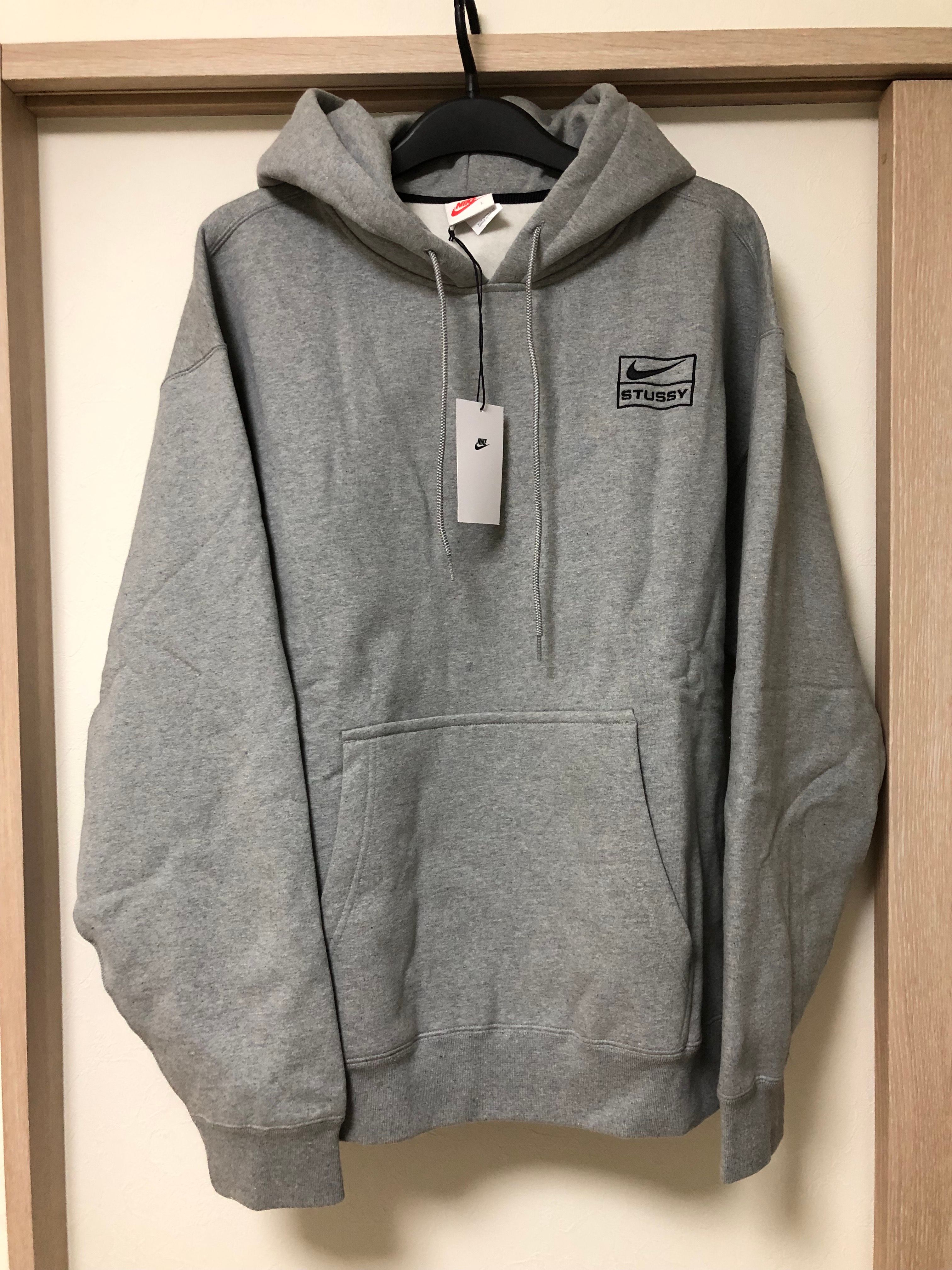 Stussy × Nike NRG Washed Hoodie (US Size) "Grey" DJ9488-063