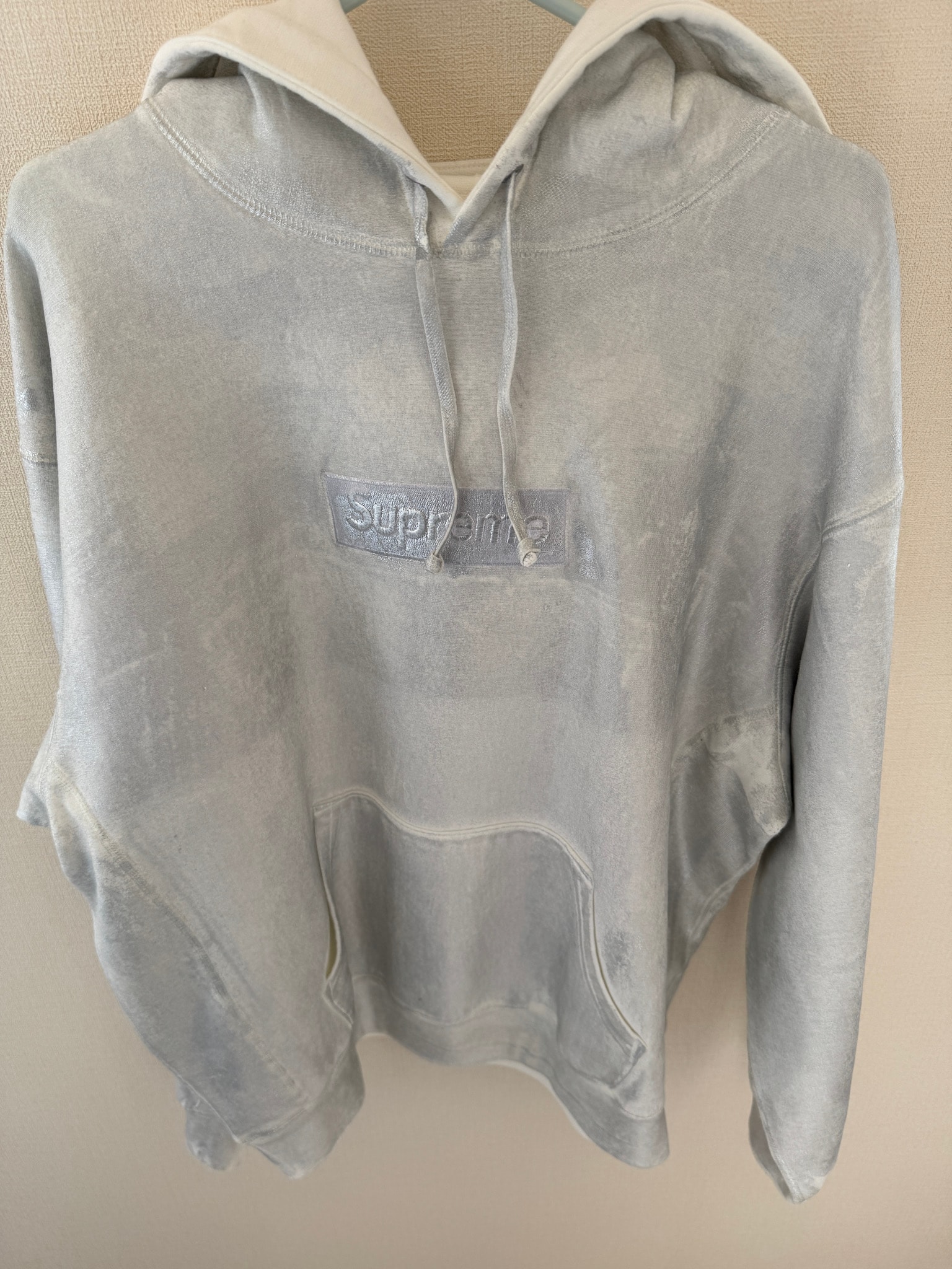 Supreme x MM6 Maison Margiela Foil Box Logo Hooded Sweatshirt "White"