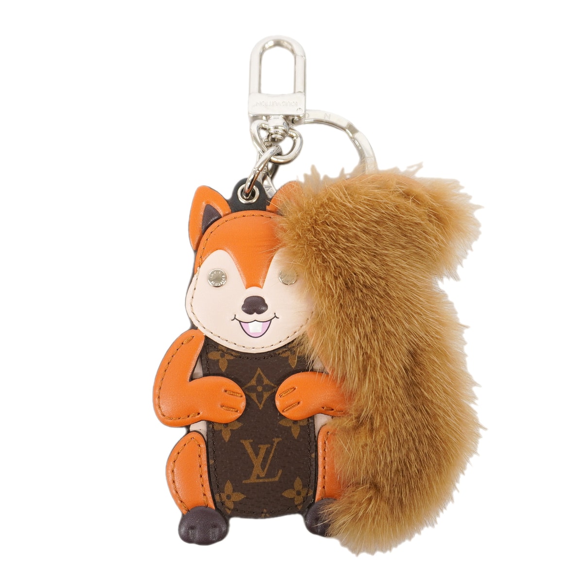 【6kd3575】ルイヴィトン キーホルダー・チャーム モノグラム ポルトクレスクワーラル M00345 ブラウン【中古】レディース
