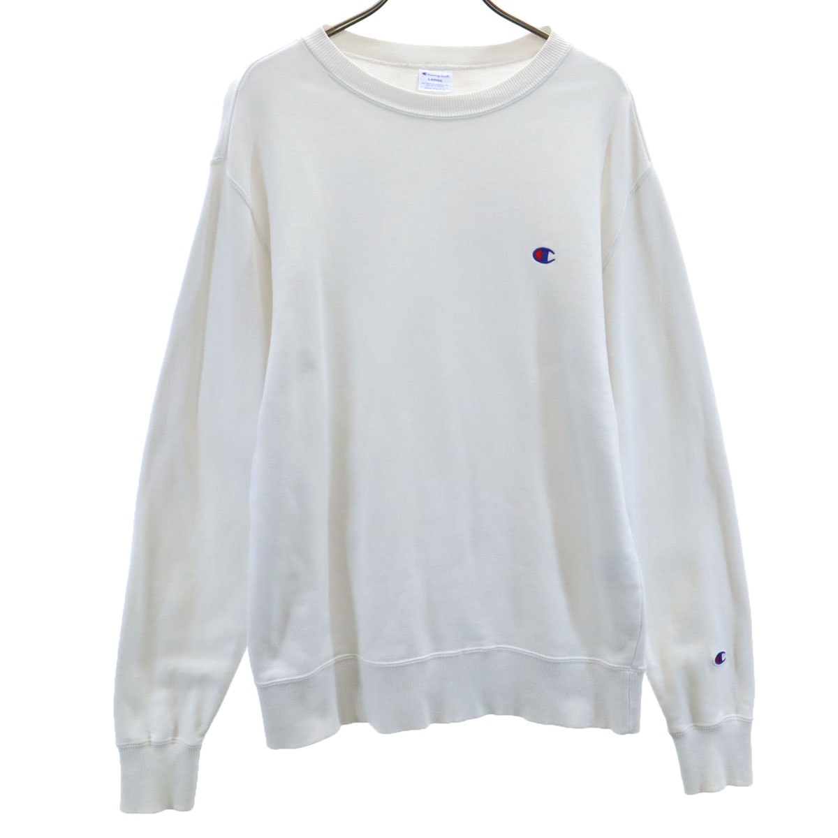 Champion チャンピオン 長袖 スウェット トレーナー L ホワイト