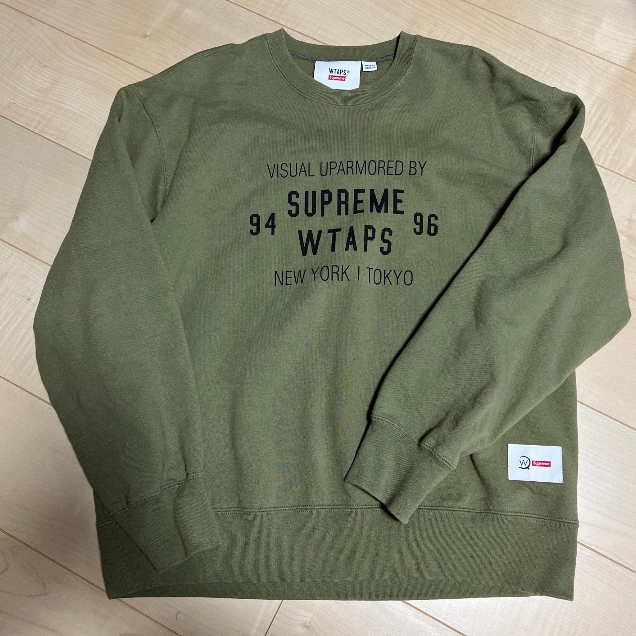 Supreme / WTAPS Crewneck "Light Olive"