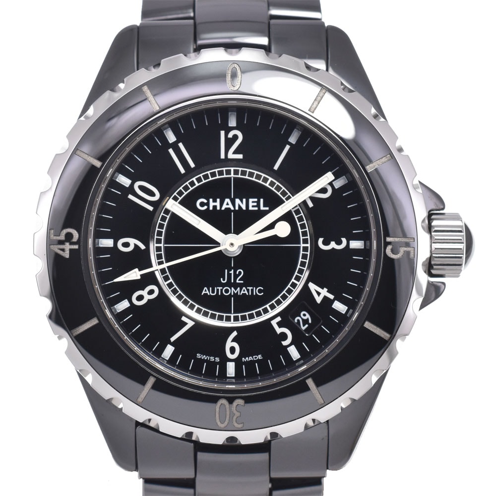シャネル CHANEL H0685 J12 ブラックセラミック ブラック 自動巻き メンズ 美品 内箱付き 腕時計 J#150618