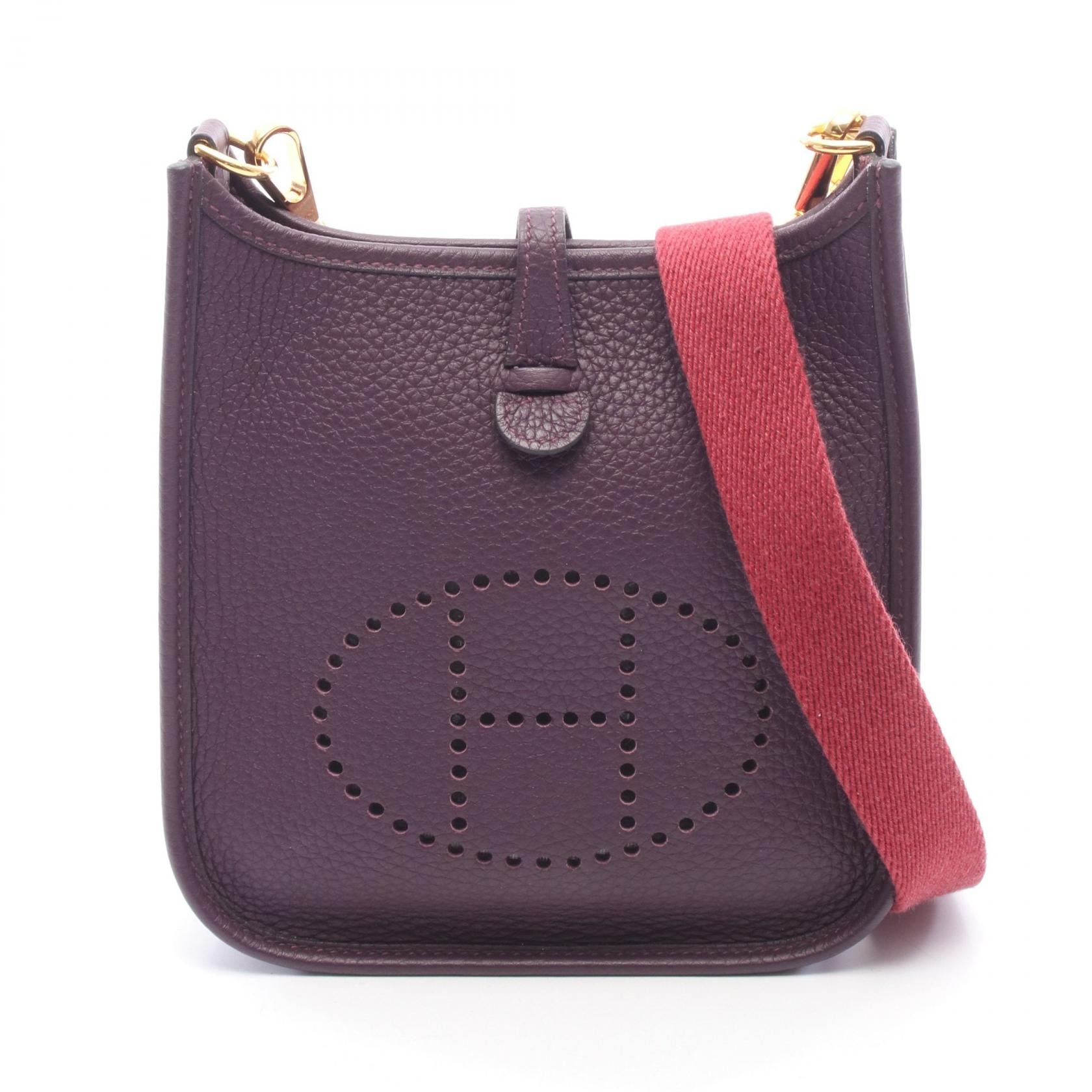 エルメス HERMES エヴリンTPM ショルダーバッグ バッグ レザー トリヨンクレマンス トリヨンクレマンス カシス U刻印(2022年製造) レディース パープル系 【中古】
