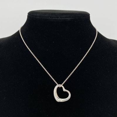 TIFFANY&Co.(ティファニー) オープン ハート ペンダント Ag925 ネックレス 5.08g シルバー