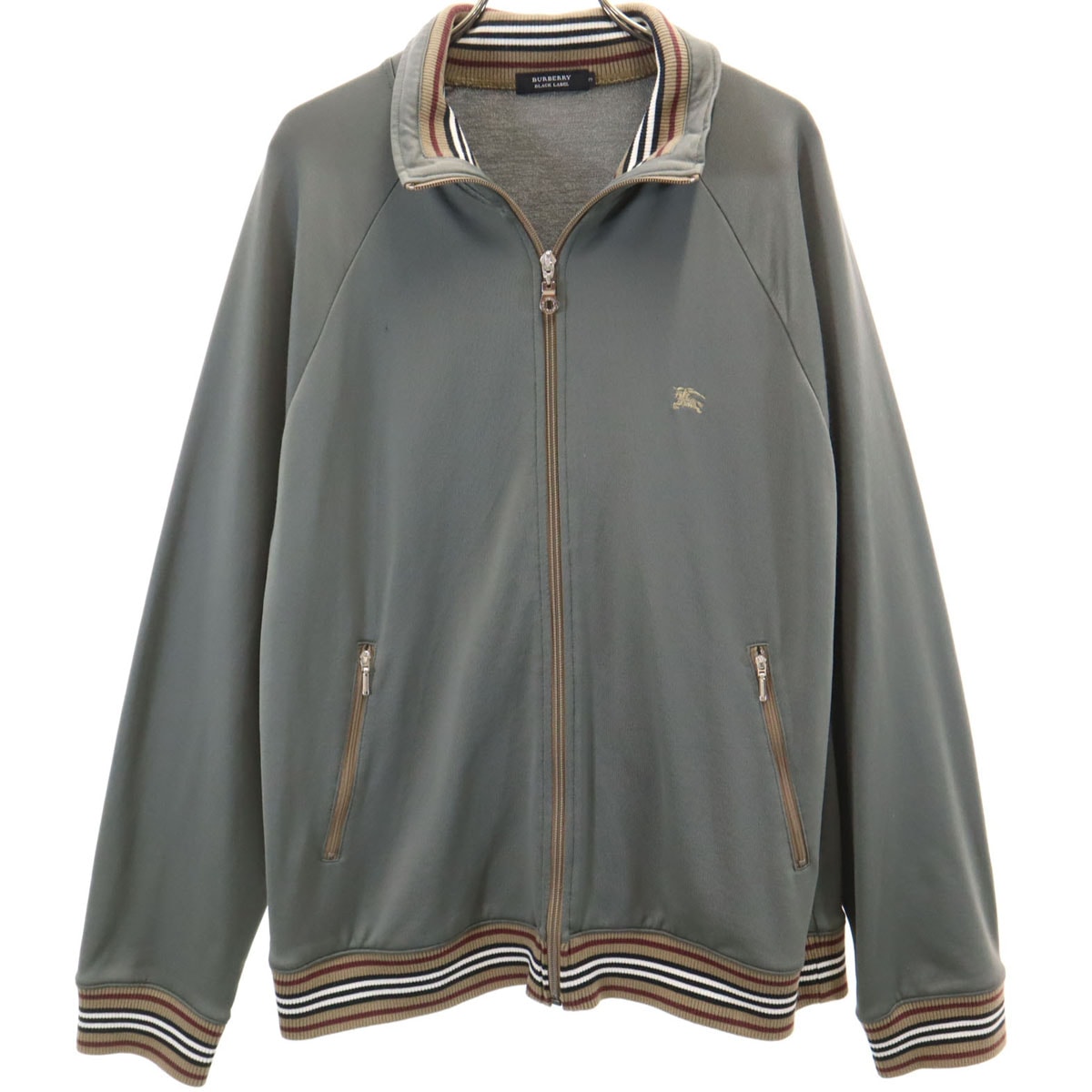 BURBERRY BLACK LABEL バーバリーブラックレーベル 日本製 トラックジャケット 3 チャコールグレー 三陽商会