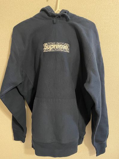 Supreme Bandana Box Logo Hooded Sweatshirt "Navy"