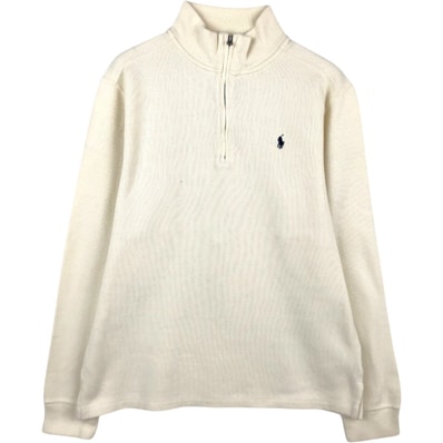 古着 ラルフローレン Ralph Lauren POLO RALPH LAUREN コットンニットハーフジップセーター レディースM相当/eaa679867