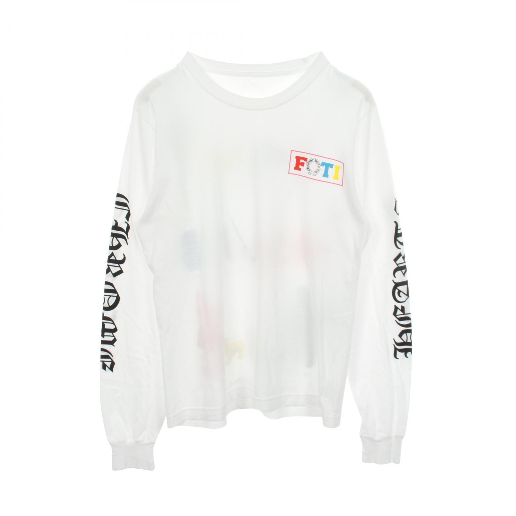 Chrome Hearts CH L/S /1 Foti Sleeve English Print L/S Cut Sew "White"
