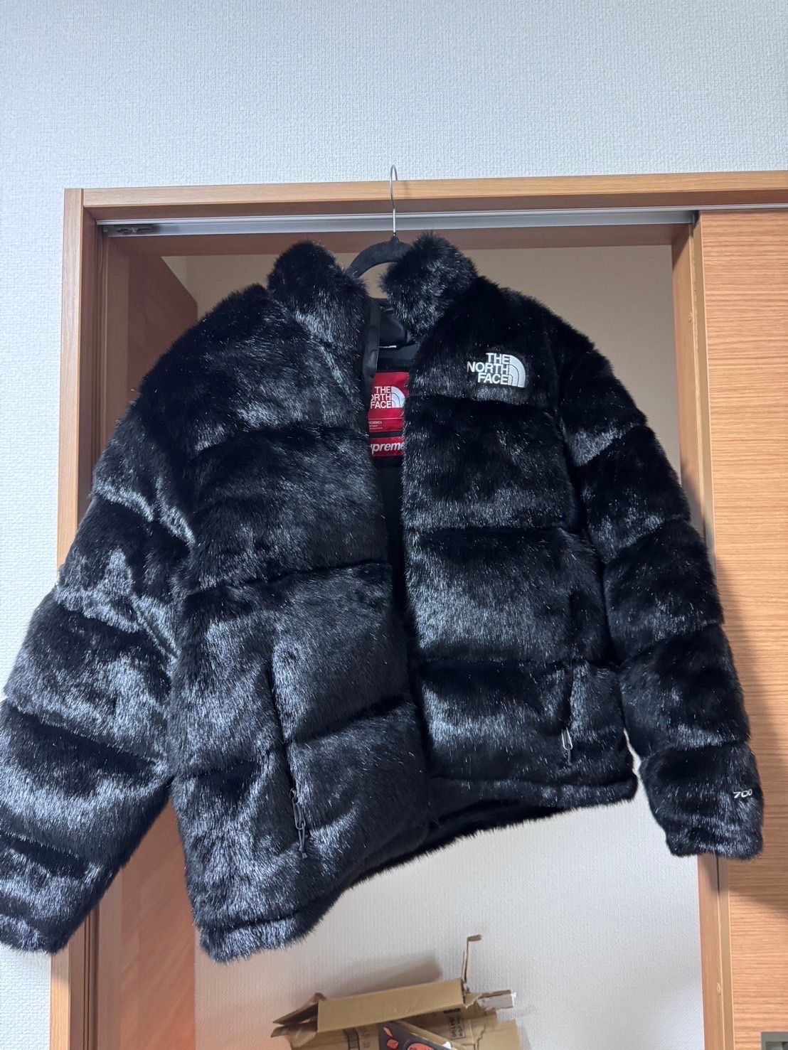 Supreme x The North Face Faux Fur Nuptse Jacket "Black"