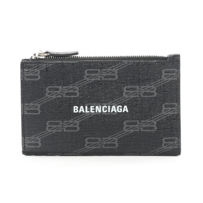 バレンシアガ BALENCIAGA CASH コインケース 財布 PVC メンズ ブラック系 【中古】