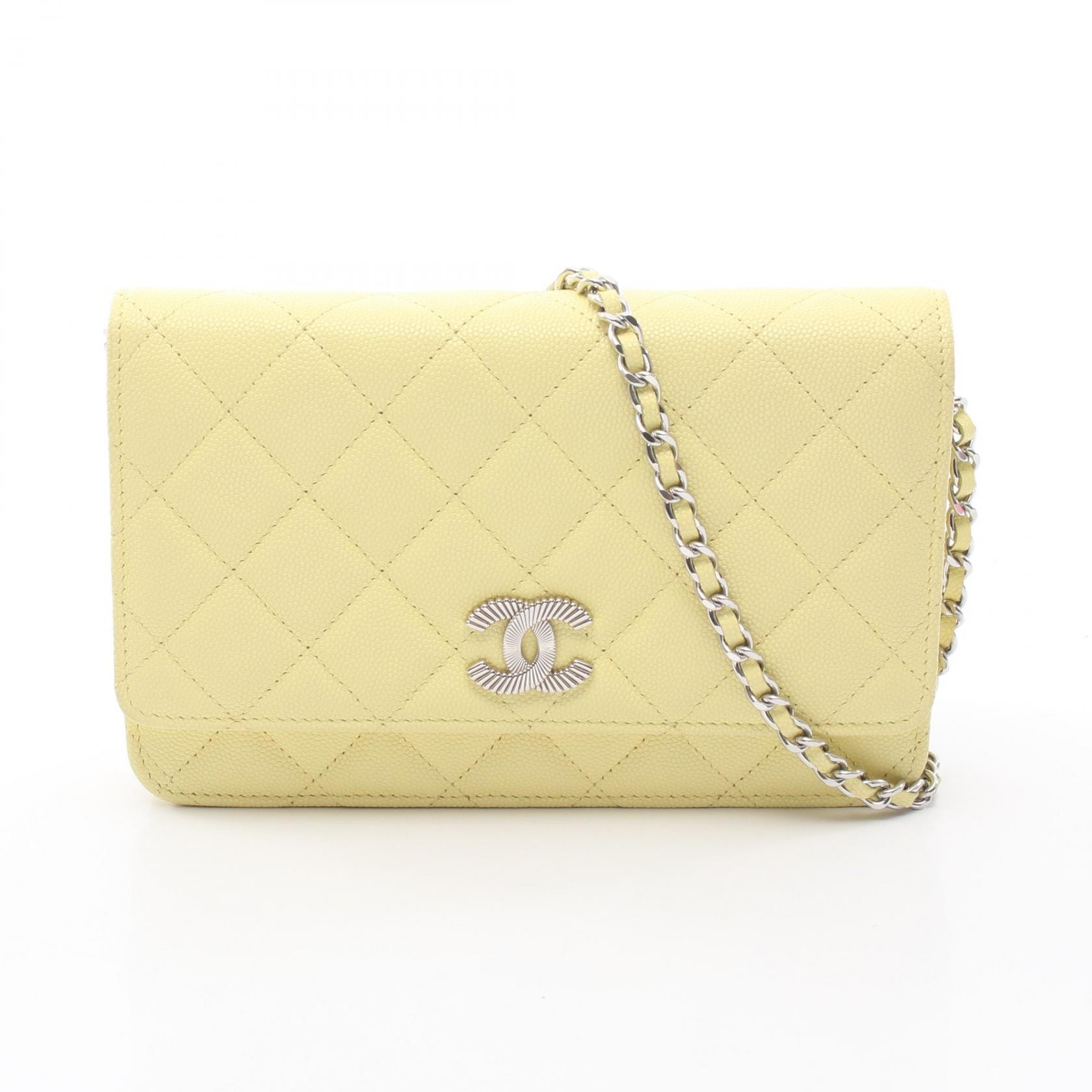 シャネル CHANEL クルーズ マトラッセ ショルダーバッグ バッグ キャビアスキン(グレインドカーフ) レディース イエロー系 AP4326 【中古】