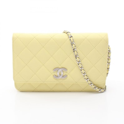 シャネル CHANEL クルーズ マトラッセ ショルダーバッグ バッグ キャビアスキン(グレインドカーフ) レディース イエロー系 AP4326 【中古】