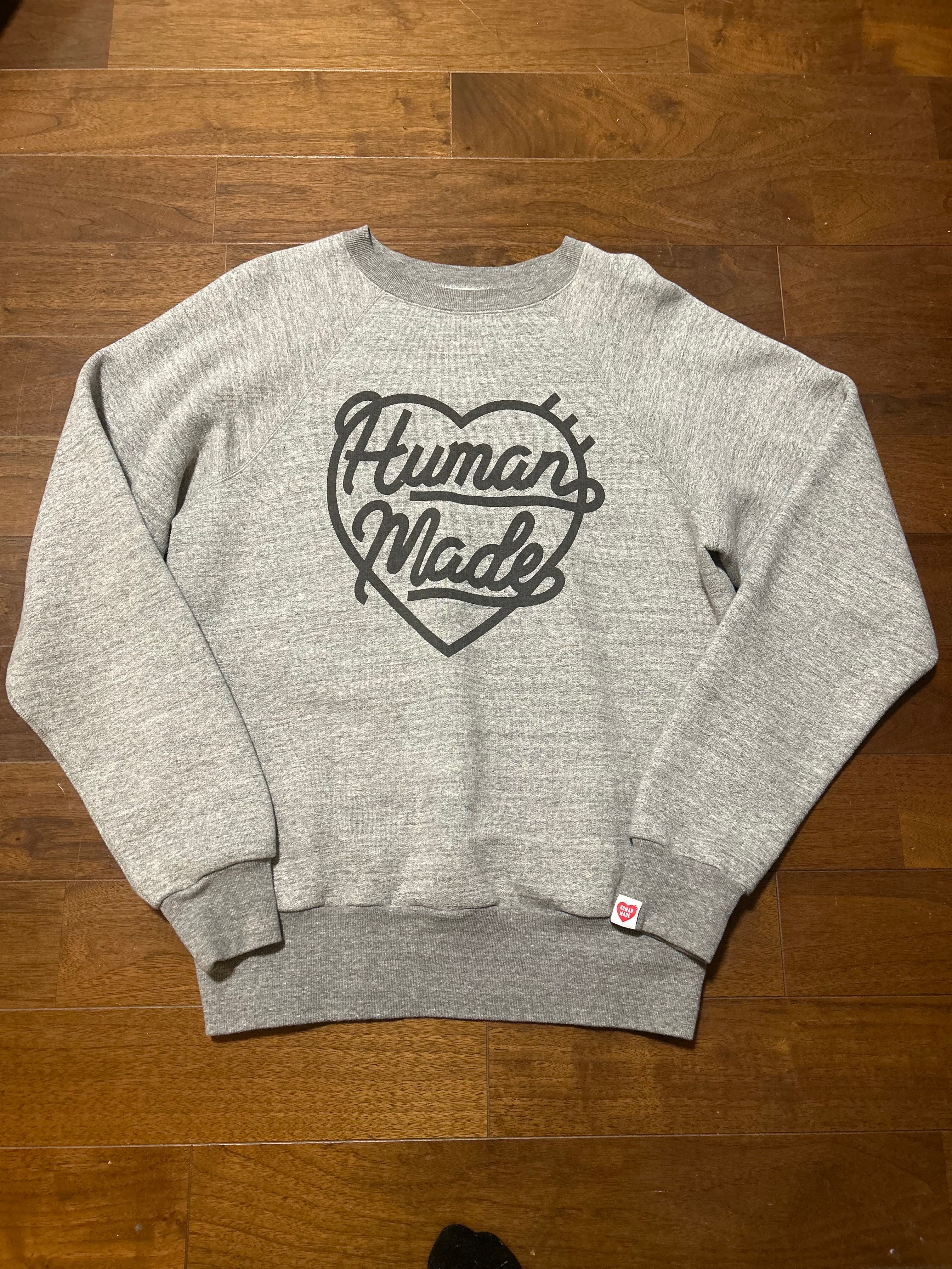 目立った傷や汚れなし】ヒューマン メイド ラグラン クルーネック