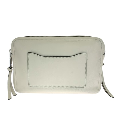 MARC JACOBS マークジェイコブス ザ ソフトショット 2way ホワイト シルバー金具 レザー ショルダーバッグ クラッチバッグ 1-0291551 【中古】