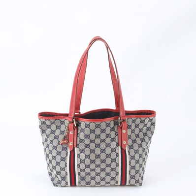 ■美品 グッチ GGキャンバスチャーム付き シェリー 137396