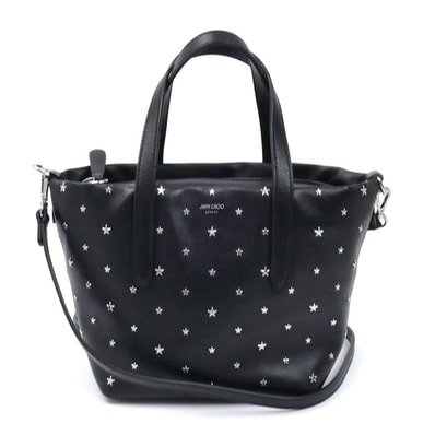 JIMMY CHOO ジミーチュウ ミニ ピムリコ 2Wayショルダーバッグ ブラック レディース【中古】【美品】