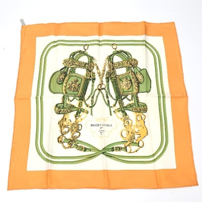 エルメス HERMES ガウロッシュシルクツイル カレ45 プチカレ スカーフ