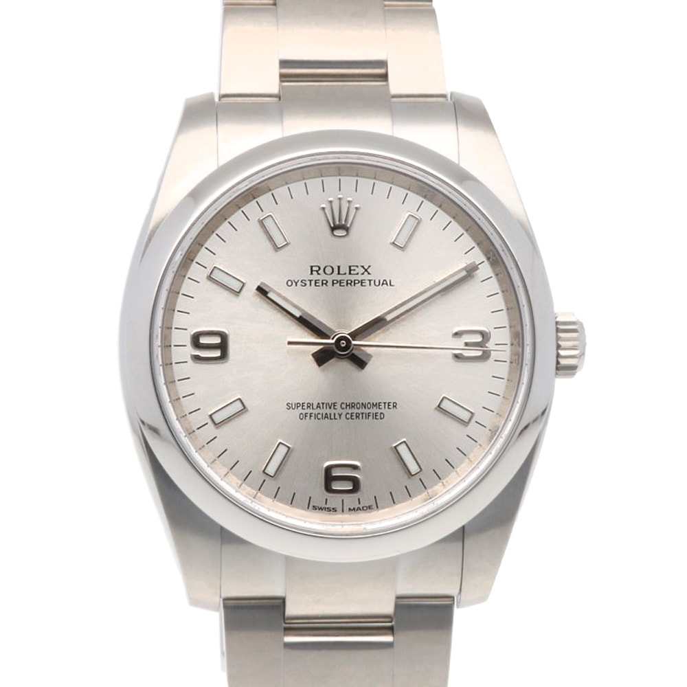 ロレックス エアキング オイスターパーペチュアル 腕時計 時計 ステンレススチール 114200 自動巻き オーバーホール済 磨き直し済 H番 メンズ 1年保証 ROLEX 中古