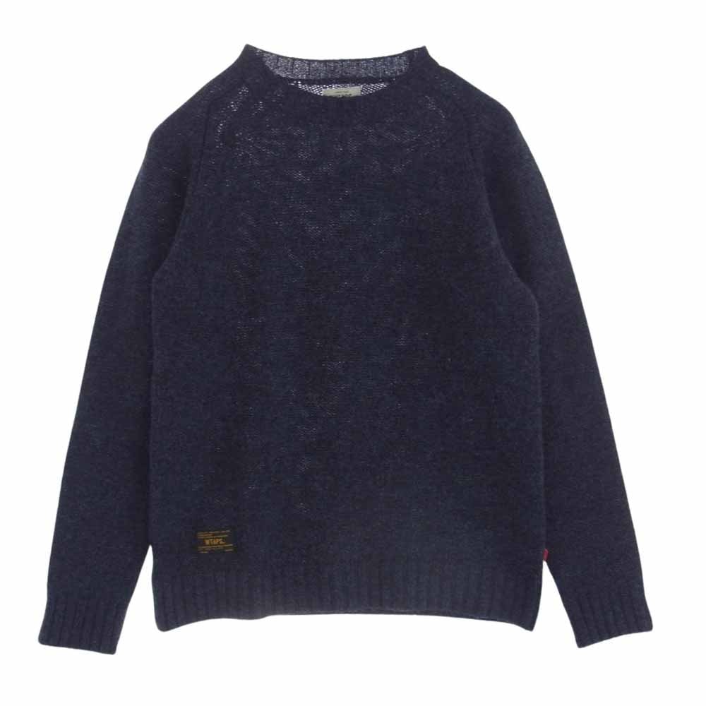 WTAPS ダブルタップス ニット 14AW 142MADT-KNM01 DECK CREW-C SWEATER WOOL JC RENNIE クルーネック ニット ネイビー系【中古】