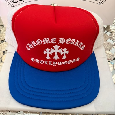 Chrome Hearts Trucker Cap King Taco "Red/Blue"