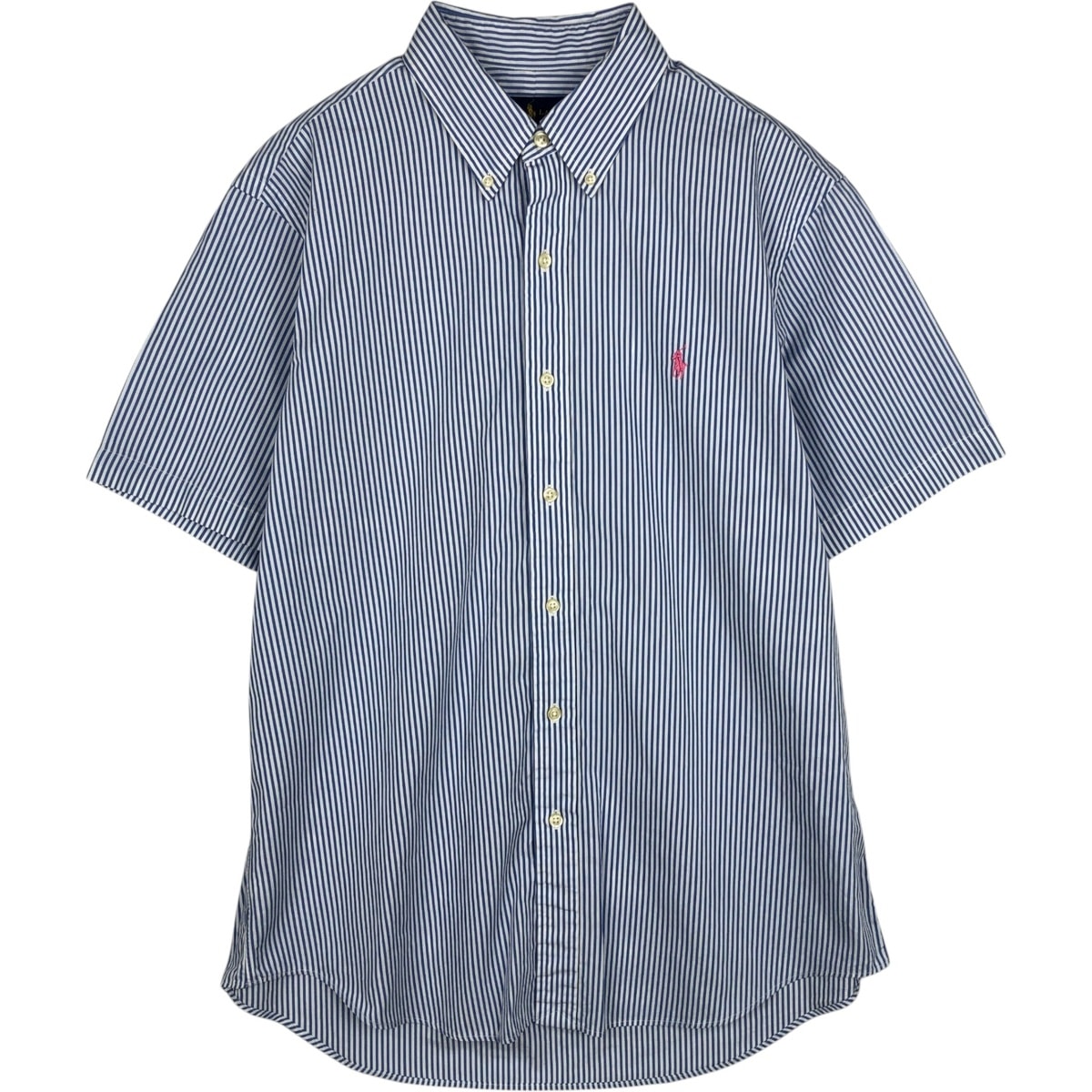 古着 ラルフローレン Ralph Lauren 半袖 ボタンダウン ストライプシャツ メンズL相当/eaa633151