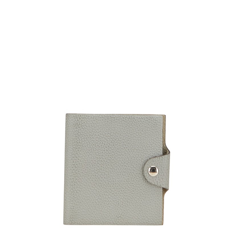 エルメス ユリスPM 手帳カバー グレー トリヨンクレマンス レディース HERMES 【中古】