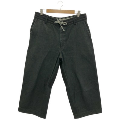 ポータークラシック ブラック コットン KENDO DENIM ボタンフライ デニムワイドパンツ L