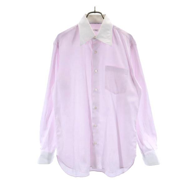 LANVIN ランバン 日本製 長袖 シャツ 48 ピンク