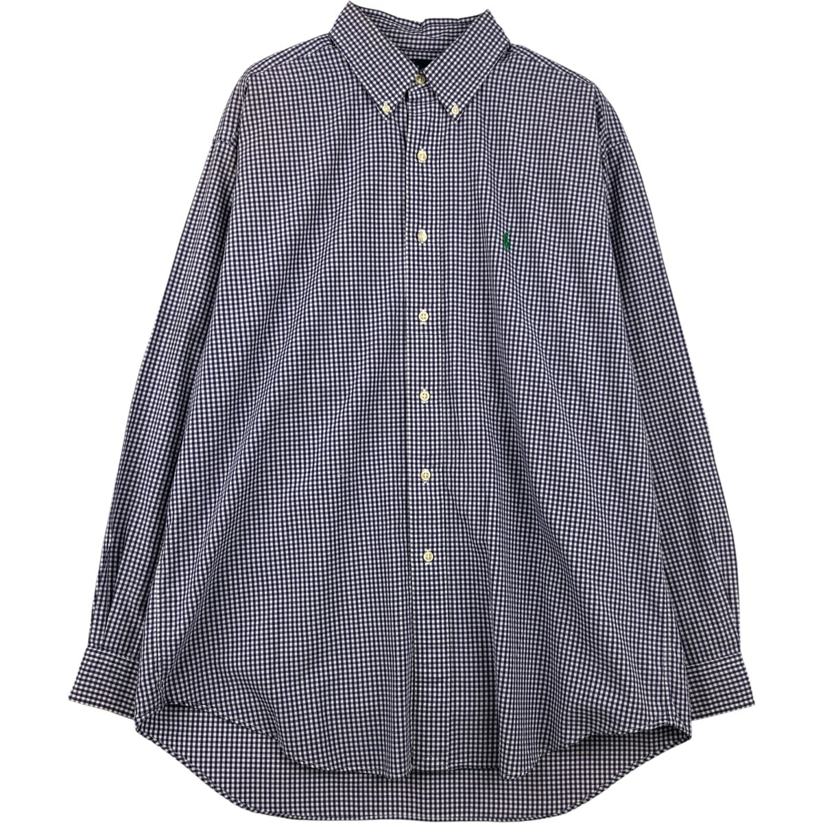 古着 ラルフローレン Ralph Lauren BLAKE ギンガムチェック 長袖 ボタンダウンチェックシャツ メンズL相当/eaa615249