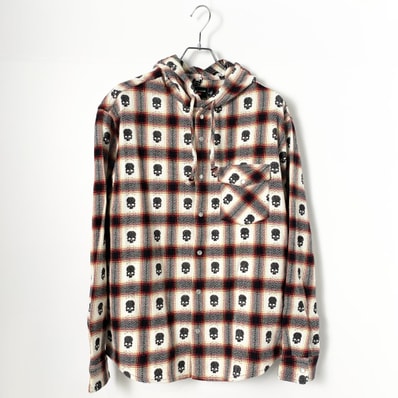 Supreme x Number (N)ine Hooded Flannel Shirt "White"