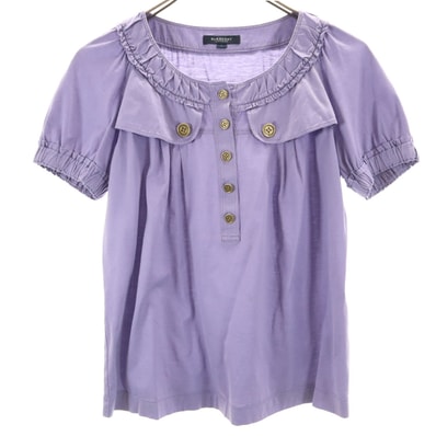BURBERRY LONDON バーバリーロンドン 半袖 ブラウス 1 パープル 三陽商会 プルオーバー
