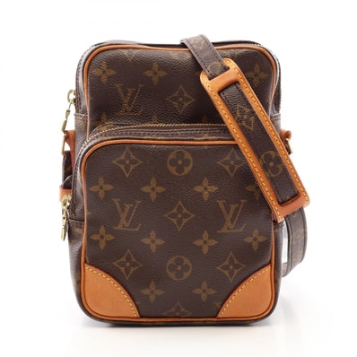ルイ・ヴィトン LOUIS VUITTON アマゾン ショルダーバッグ バッグ PVCコーティングキャンバス レザー モノグラム レディース ブラウン系 M45236 【中古】