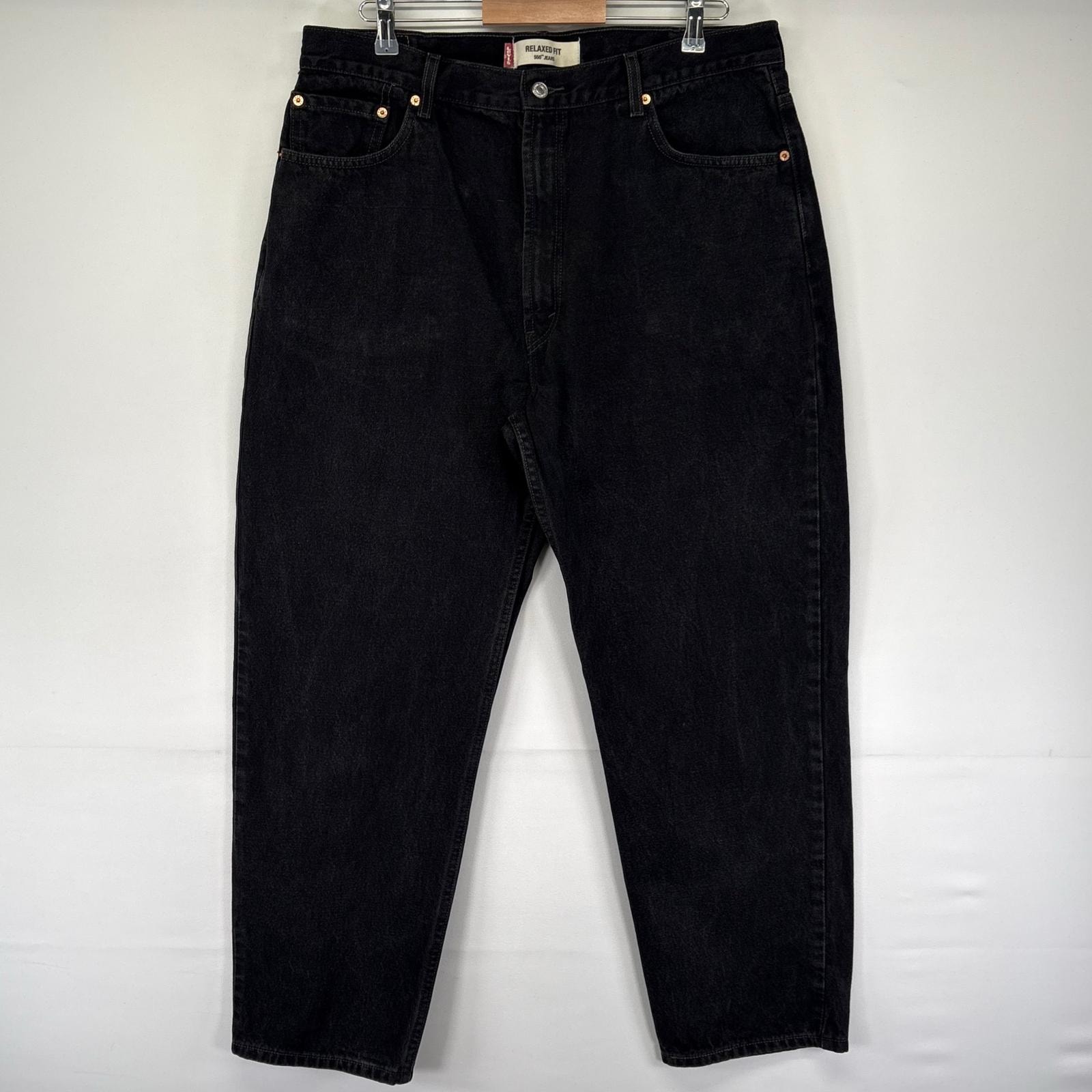 古着 リーバイス Levi's デニム パンツ 550 テーパード バギー ジップフライ 5ポケ ジーンズ ジーパン W40 L30  ブラック系 メンズ