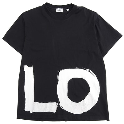 バーバリー CARRICK LOVE PRINT プリント 半袖 Tシャツ トップス メンズ ブラック S 8037302 S