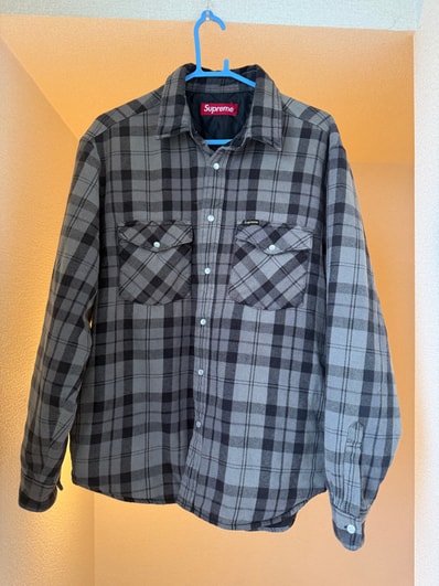 Supreme Quilted Flannel Snap Shirt "Black"