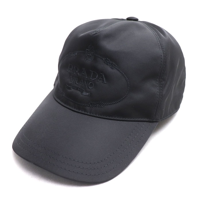PRADA プラダ Re-Nylon ベースボールキャップ キャップ ブラック 1HC179 2DMI M ユニセックス【中古】【美品】