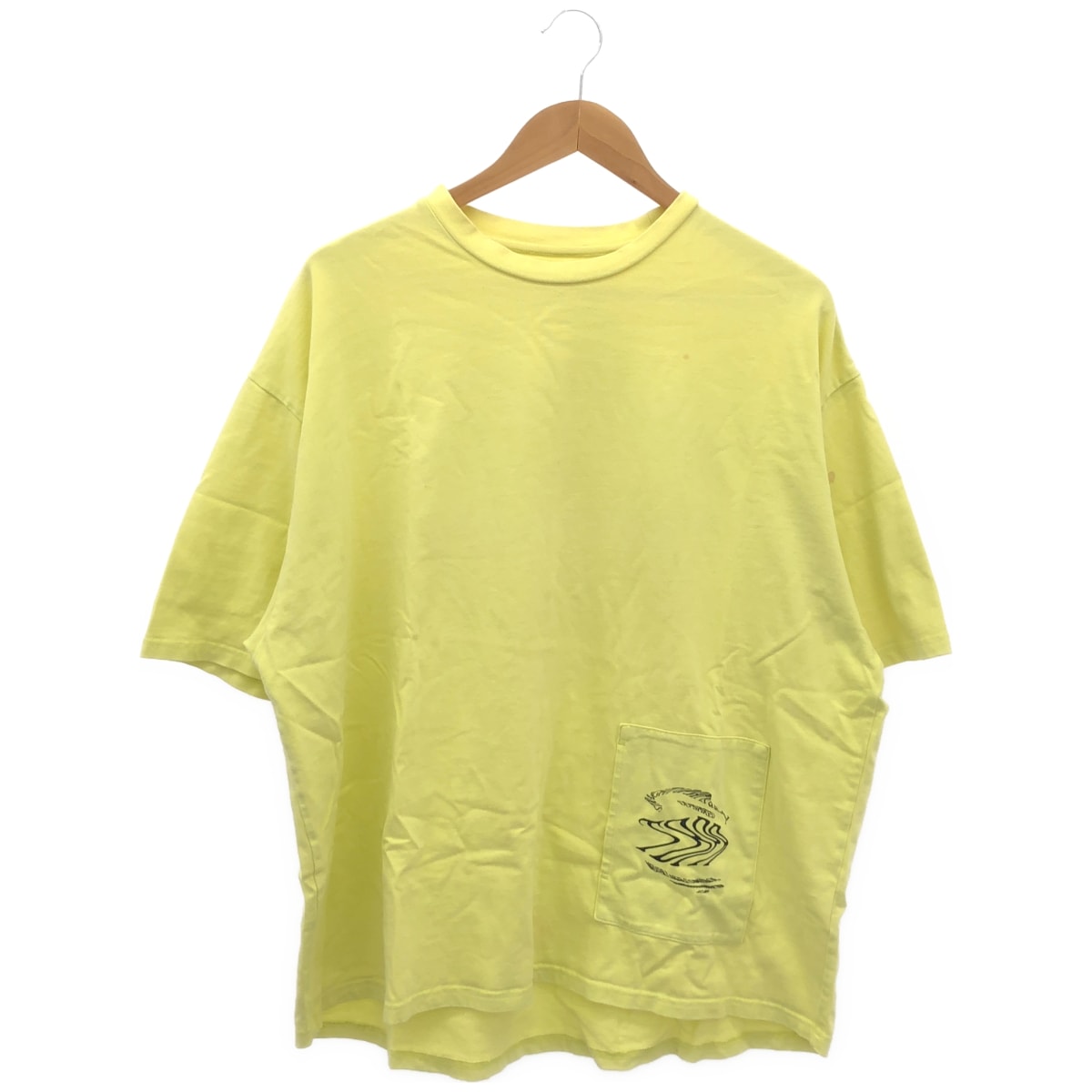 タイトブース ×河村康輔 イエロー コットン100 DUPLICATION Tシャツ L