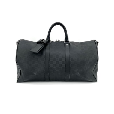 LOUIS VUITTON(ルイ・ヴィトン) キーポルバンドリエール45 ダミエアンフィニレザー 2WAY ネームタグ付 N41145 ボストンバッグ オニキス