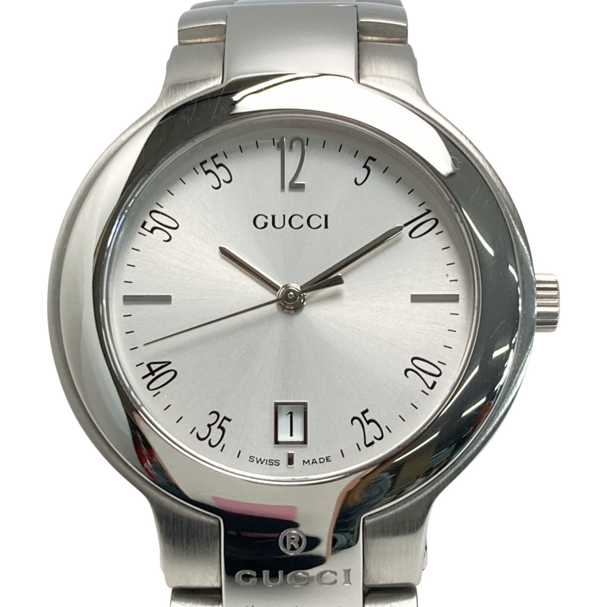 GUCCI グッチ デイト ステンレススチール 8900M シルバー クォーツ メンズ 腕時計