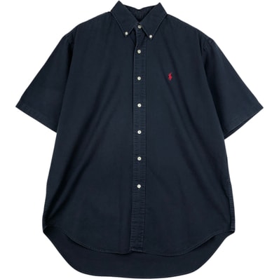 古着 ラルフローレン Ralph Lauren BLAIRE 半袖 ボタンダウンシャツ メンズM相当/eaa648001