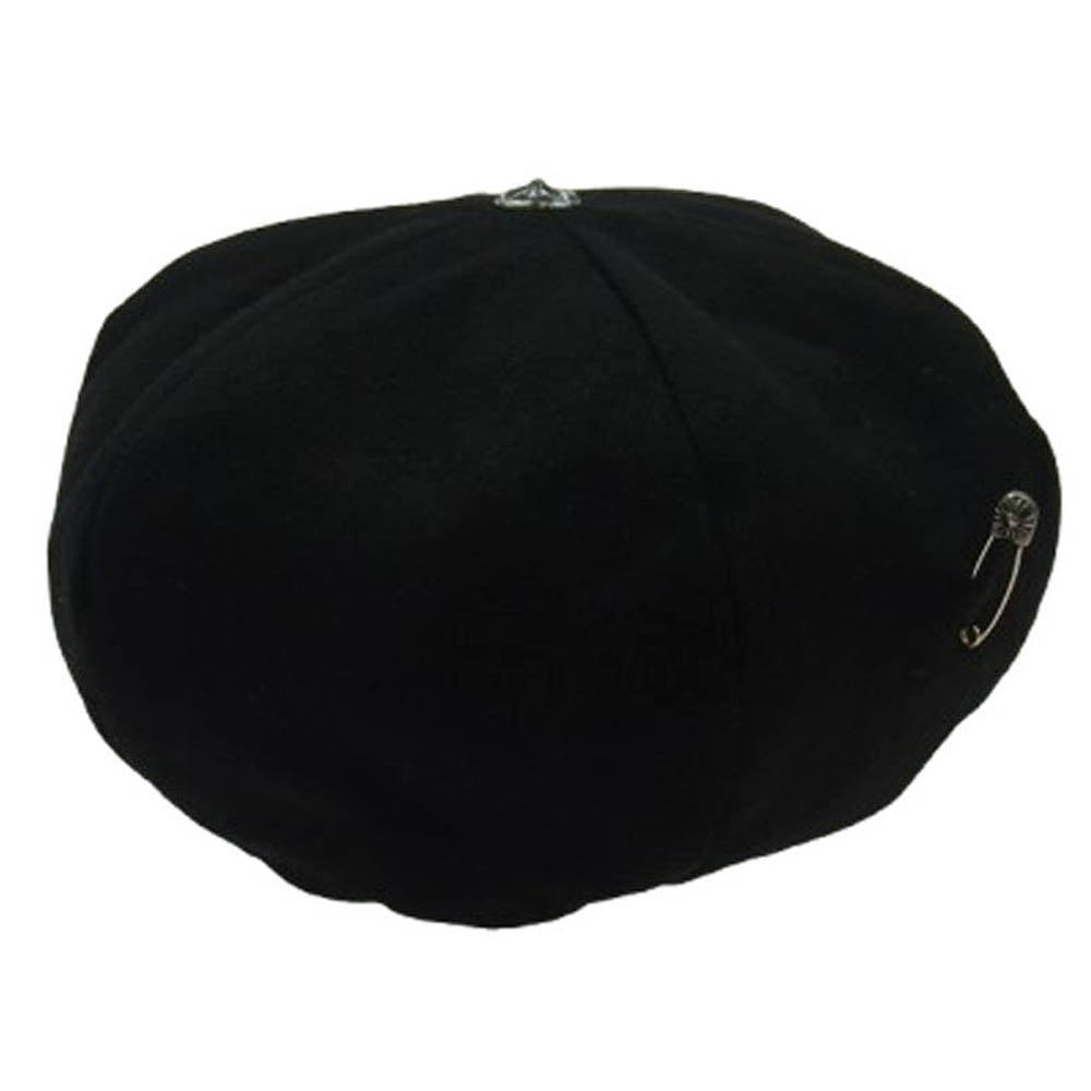 GINA ジーナ クロスボール セーフピン付き ベレー帽 カシミヤ シルク 傷や汚れあり】CHROME HEARTS クロムハーツ（原本無） 帽子 GINA