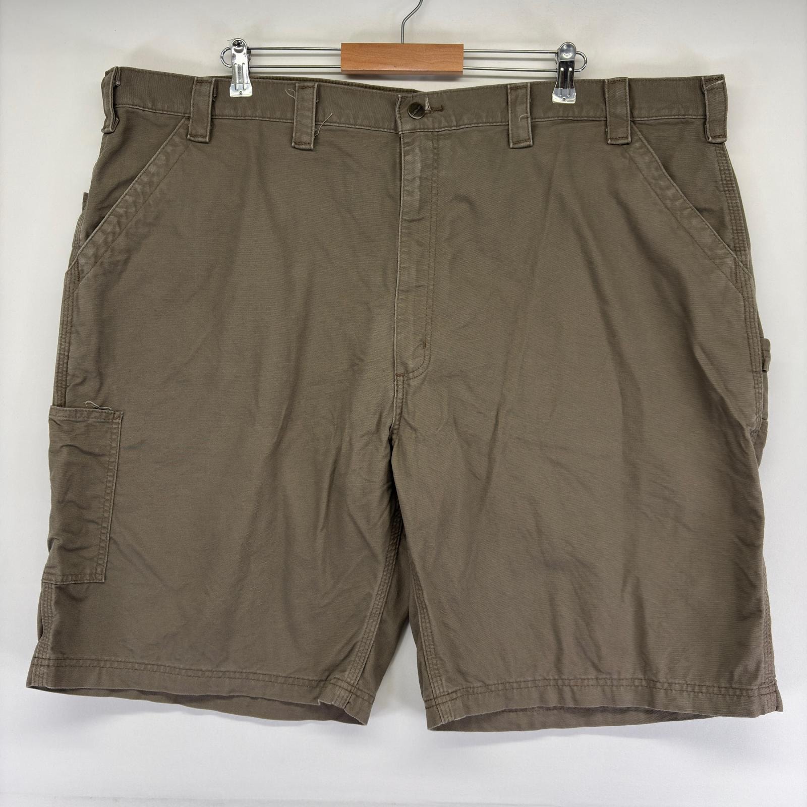 古着 カーハート Carhartt ダック パンツ ペインター ワンポイントロゴ 大きいサイズ ハーフパンツ w48  ブラウン系 メンズ