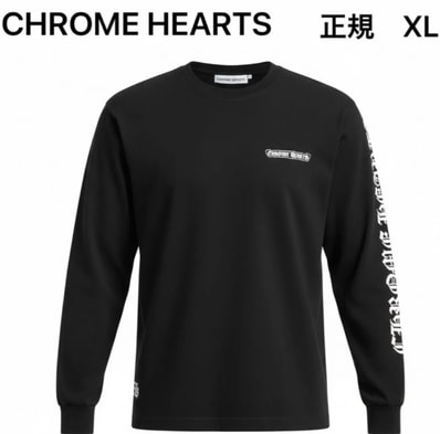 新品 本物 Tシャツ CHROME HEARTS クロムハーツ ポケット付き 長袖 Tシャツ ロンT ブラック XLサイズ
