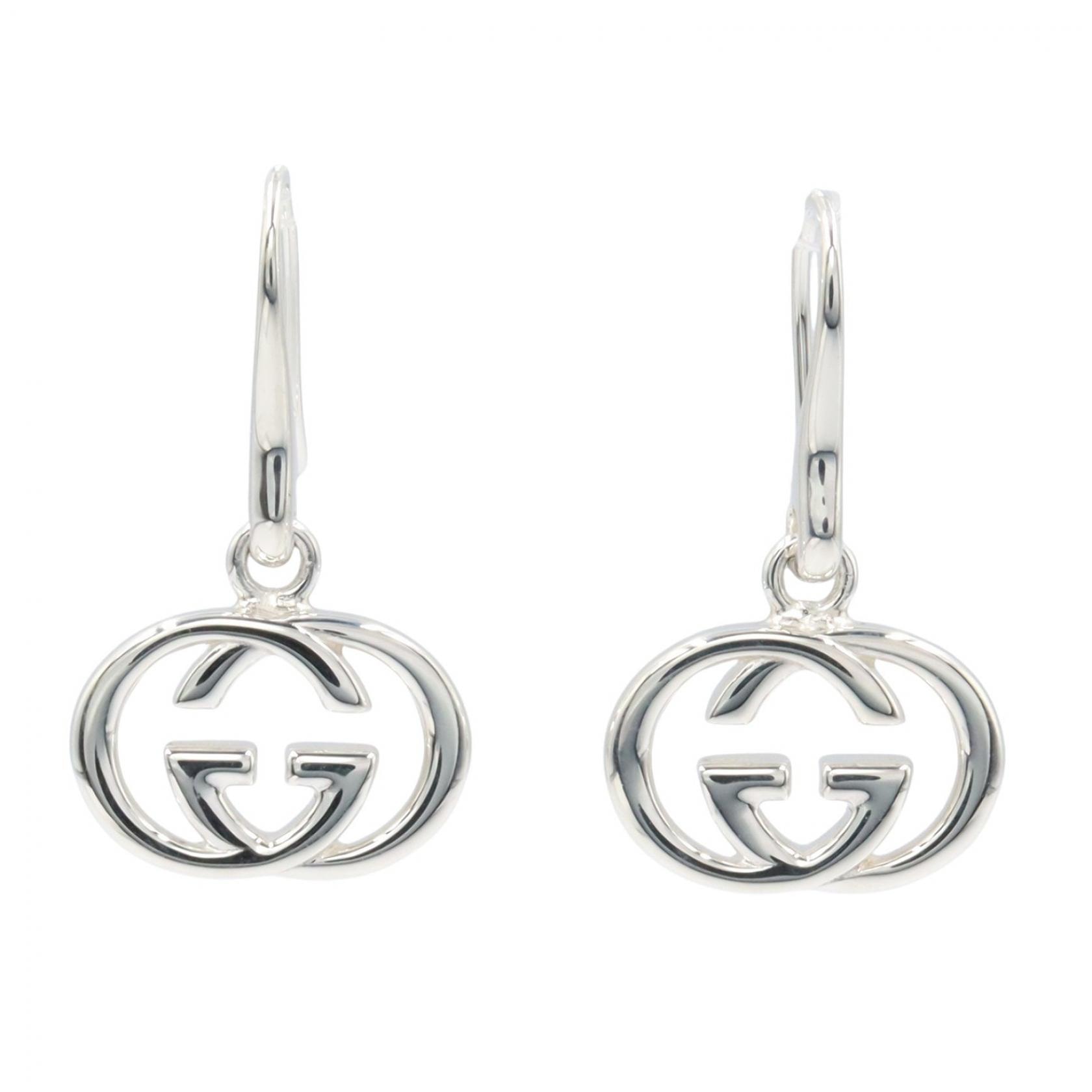 グッチ GUCCI インターロッキングG ピアス ピアス ジュエリー シルバー925 レディース シルバー系 【中古】