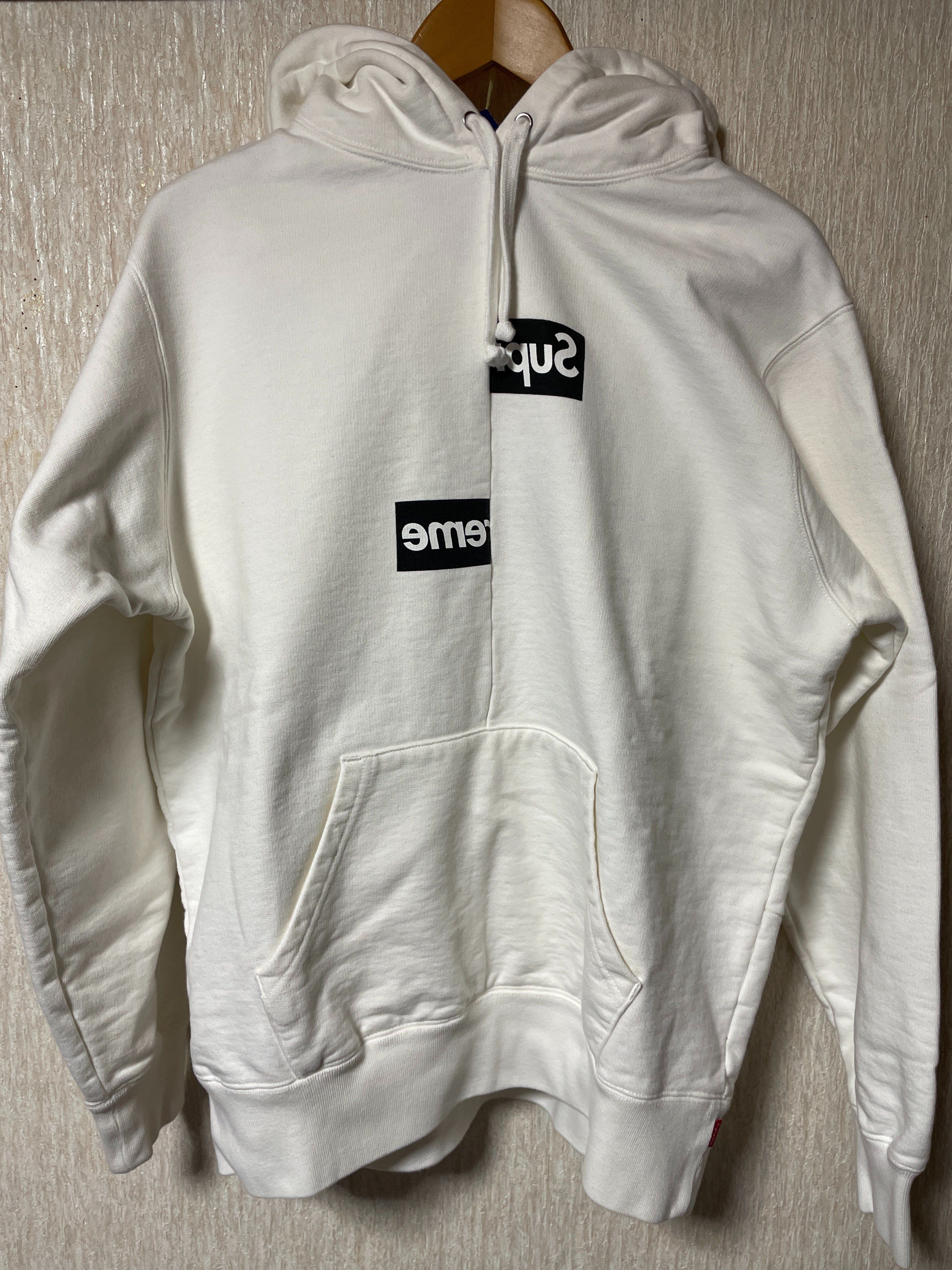 Supreme / Comme des Garçons SHIRT® Split Box Logo Hooded Sweatshirt "White"