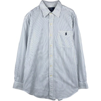 古着 ラルフローレン Ralph Lauren ANDREW CLASSIC FIT 長袖 コットンストライプシャツ メンズM相当/eaa676706