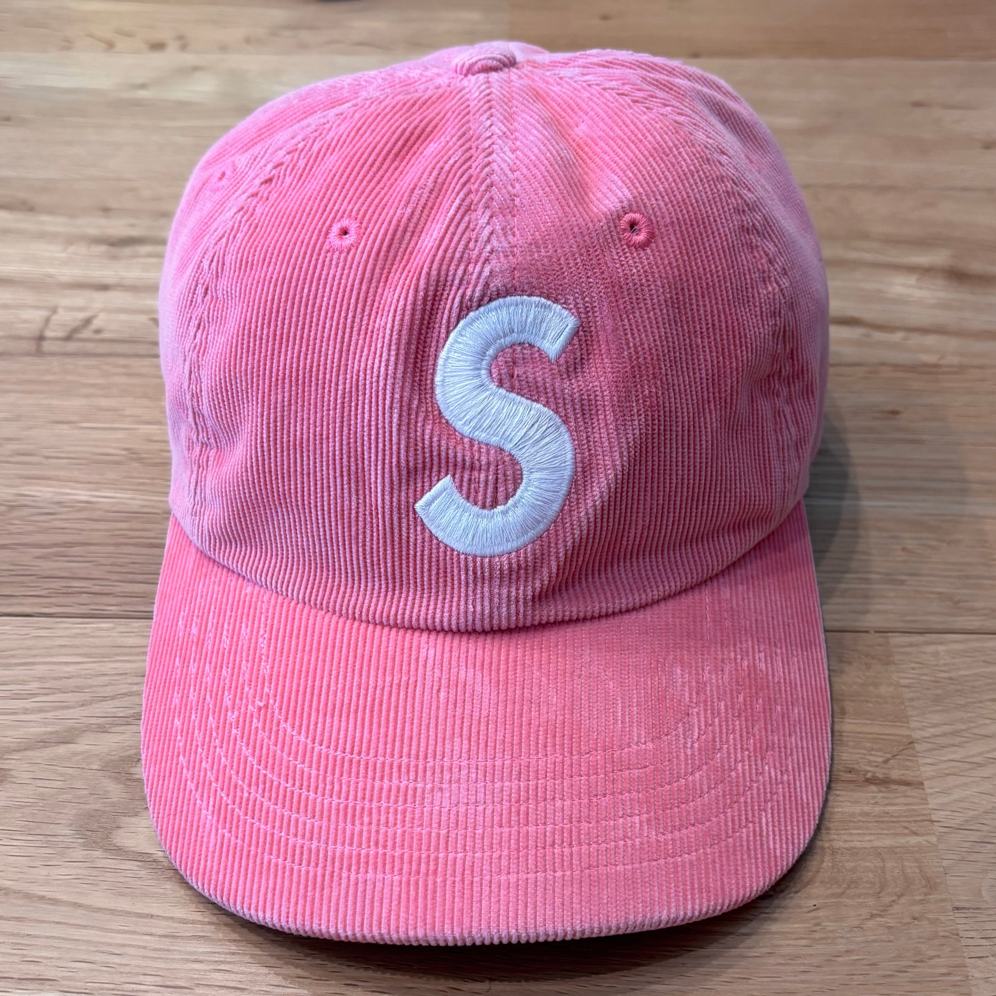 Supreme Fine Wale Corduroy S Logo 6-Panel  "Pink"