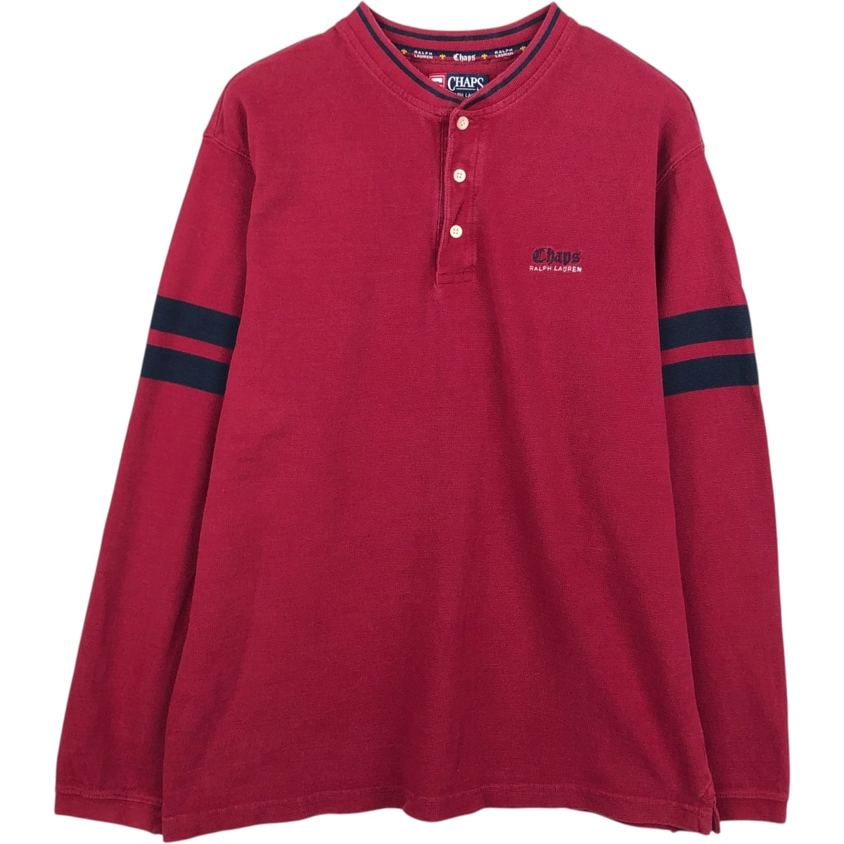 古着 ラルフローレン Ralph Lauren CHAPS チャップス ヘンリーネック サーマルロングTシャツ メンズXL相当/eaa654964